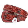 Fast Delivery Women Men Western Cowgirl Leather Belts Unisex Rhinestone Alloy Buckle