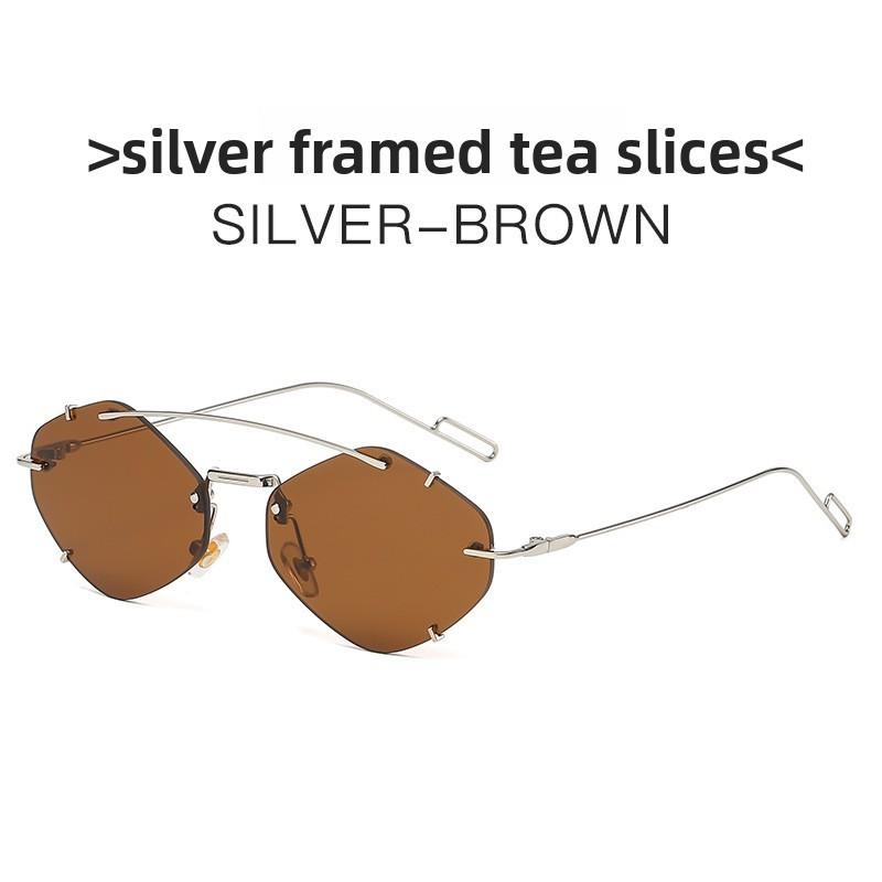 Irregular Sunglasses Ocean Sheet Diamond Frame Fashion Sunshade For Travel And Party