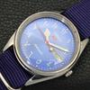 VINTAGE SEIKO 5 AUTOMATIC 6309A JAPAN MENS ARABIC BLUE DIAL WATCH a701550-5