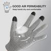 2 pairs Ash Black Wood Carving Gloves Uniform Size Cooking Gloves Kitchen Gloves  Professional