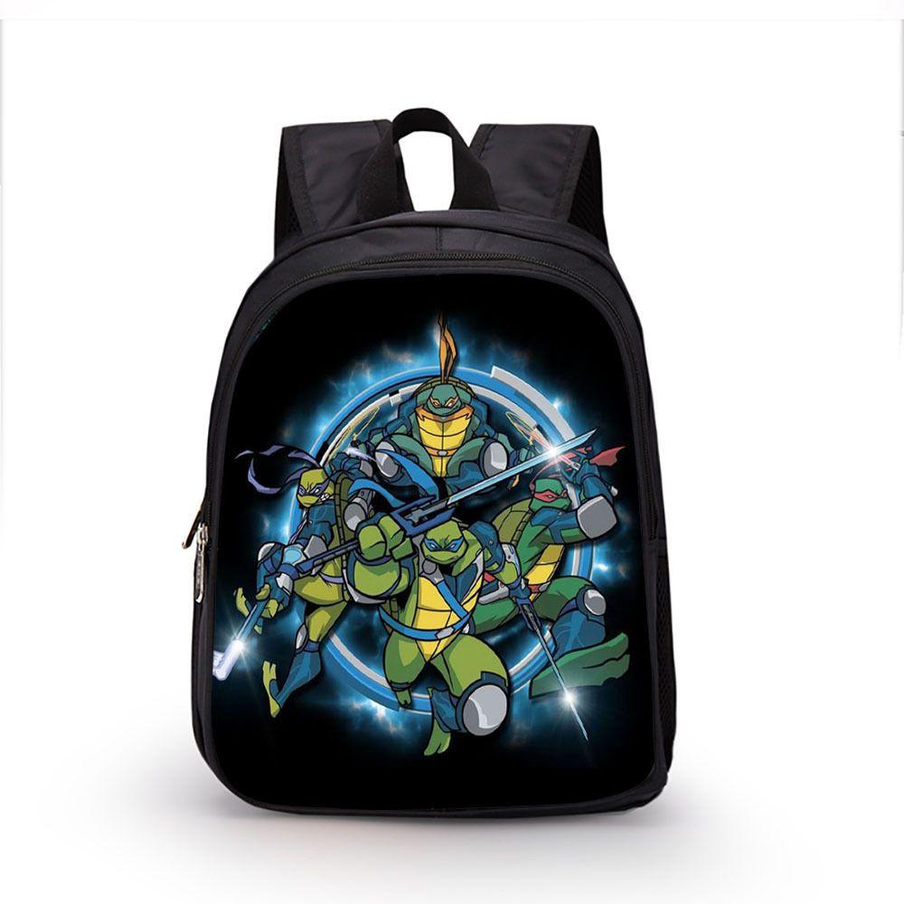 Tmnt Children's Cartoon Waterproof School Backpack With High Capacity And Breathable Design
