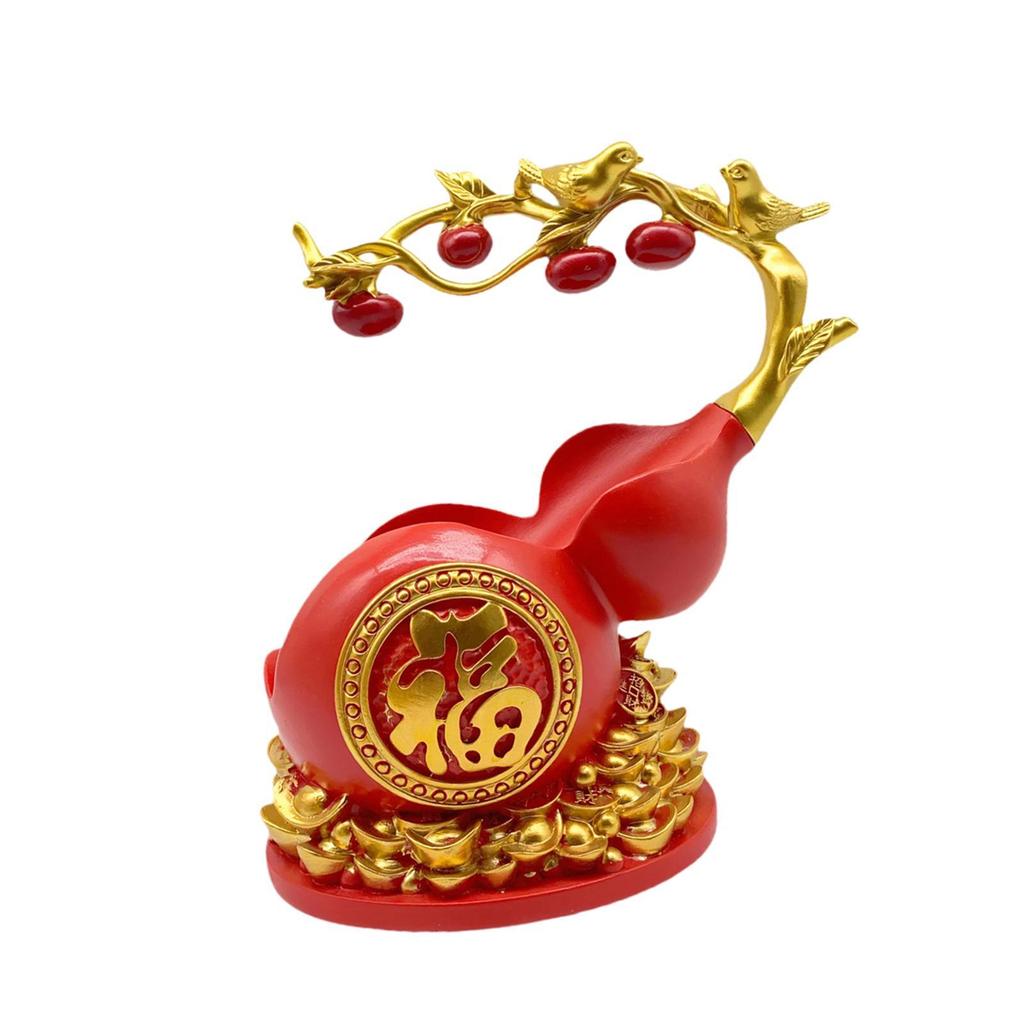 Gourd Statue Rack Decorative Creative Resin Home Decor Single Holder for Tabletop Bookshelf Office,