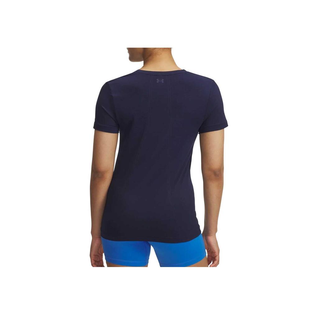 Under Armour Meridian Soft Series Skin-Friendly Versatile Comfortable Casual T-Shirt Women Tops Washed-Navy 1388770-403