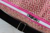 Yoga bag mat jute linen fabric Diamond pattern Pink Organic [Ajee] (yoga case) Hand-woven
