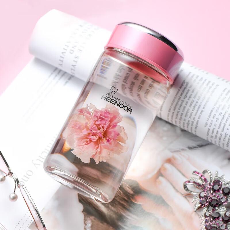 Heenoor XN-9056 Portable Single-Layer Glass Tea & Water Bottle