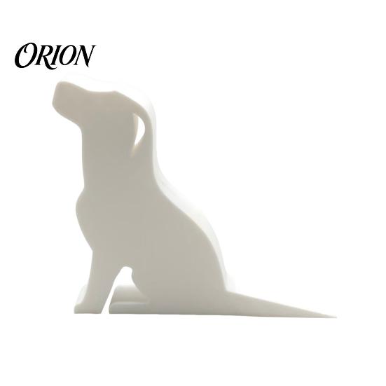 Sturdy Wooden Door Stopper Non-Slip Decorative Doorstop, 3D Printed Animal Wedge, Cat Silhouette Wedge Puppy Design for Bedroom Home Decor