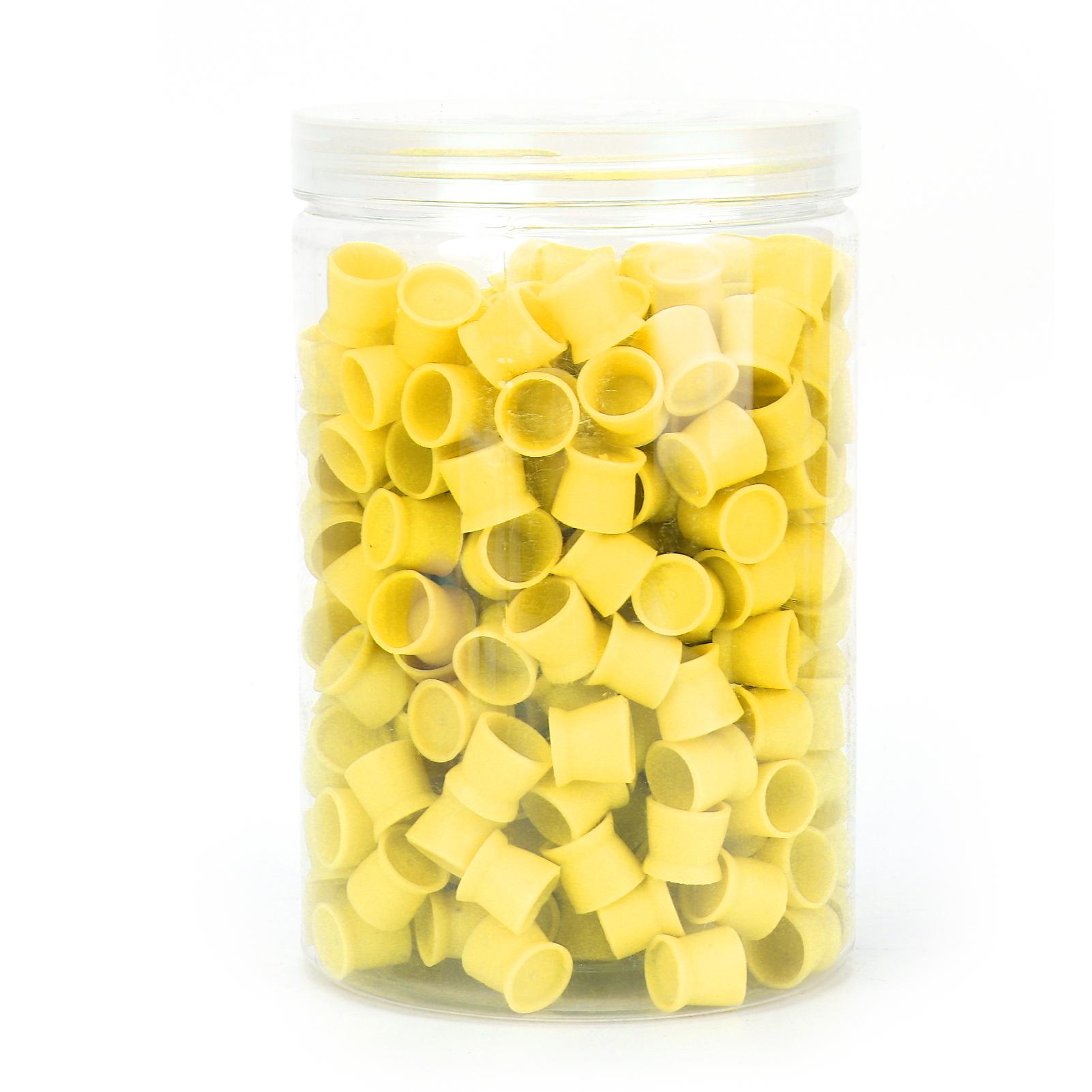 

300 шт. чернила для татуировки, пигментная чашка, одноразовая силиконовая чашка для бровей, губ, глаз, пигментная чашка для татуировки Jaune