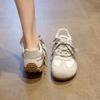 Soft leather mesh breathable women's summer new retro pink soft sole soft surface running net shoes