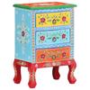 Hand Painted Nightstand 40 x 30 x 60 cm Solid Mango Wood