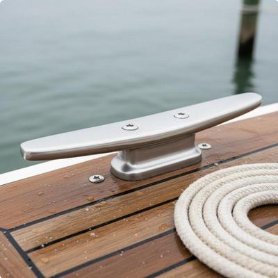 6 Inch Aluminum Boat Cleat RustResistant Anti Yacht Rope Tie for Dock Silver
