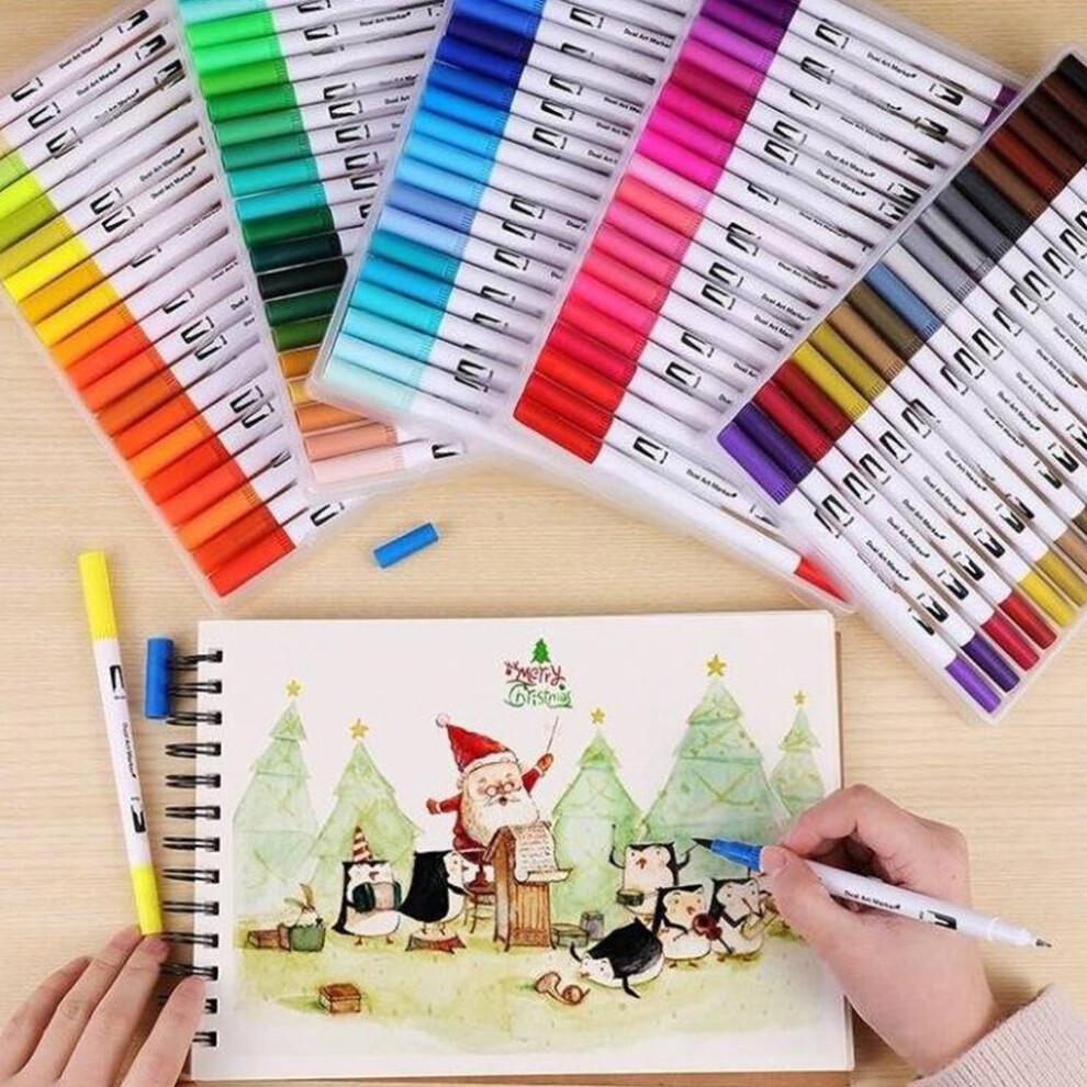 100 Farben Doppelspitzen Pinselstifte Malerei Kunstmarker Zeichnen