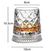 Premium Clear Whiskeys Glass with Rotating Base for Stress Reduction Crystal Cocktail WIne Glass Elegant Glassware Gift