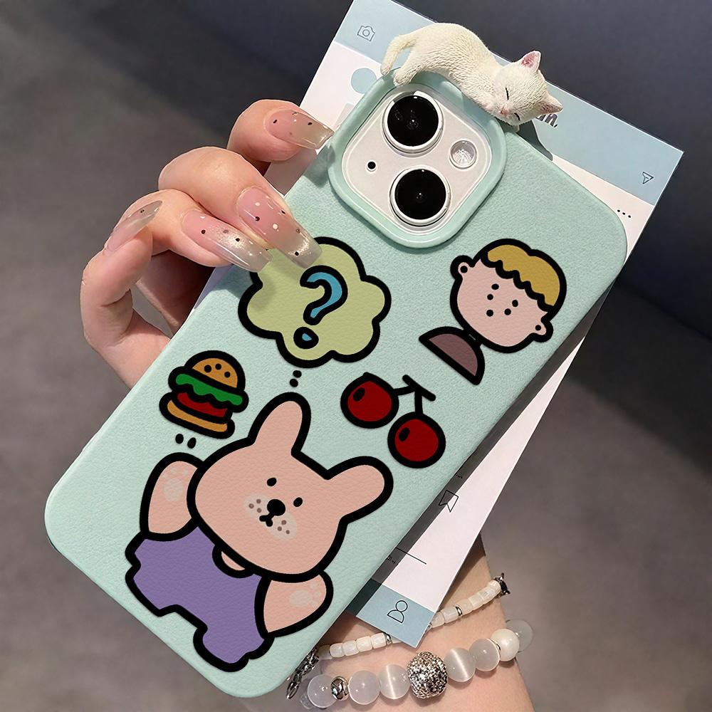 3D Phone Case for iPhone 11 13 17 Pro Max 17 Air Case iPhone 13 15 16 Pro Max 12 14 Pro Max 14 15 Plus Cute 3D Kitten Cartoon Leather
