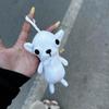 Funny Chihuahua Plush Toy Keychain Pendant Puppy Pet Stuffed Chihuahua Doll Weird Cute Realistic Plush Chihuahua Friend Gift