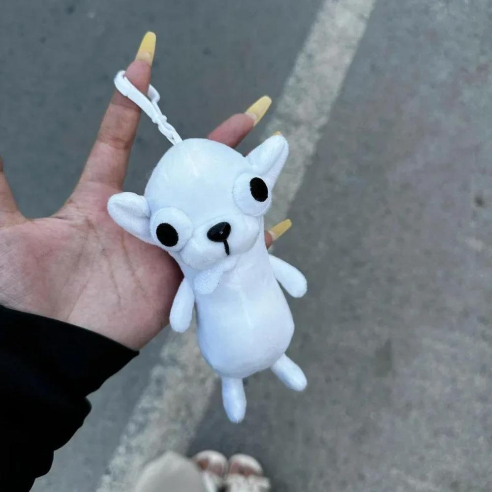 

Funny Chihuahua Plush Toy Keychain Pendant Puppy Pet Stuffed Chihuahua Doll Weird Cute Realistic Plush Chihuahua Friend Gift белый