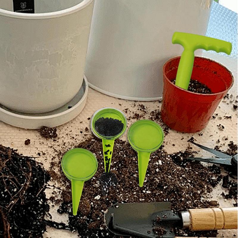 Manual Seed Dispenser Planter Tool with White Label Fluorescent Green Seeding Distributor Multifunctional Seeding Spacer Tool