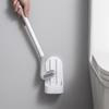 Scopino per WC con setole in silicone e porta scopino per l'asciugatura, per riporre e organizzare il bagno, strumento per la pulizia del bagno, accessori per WC
