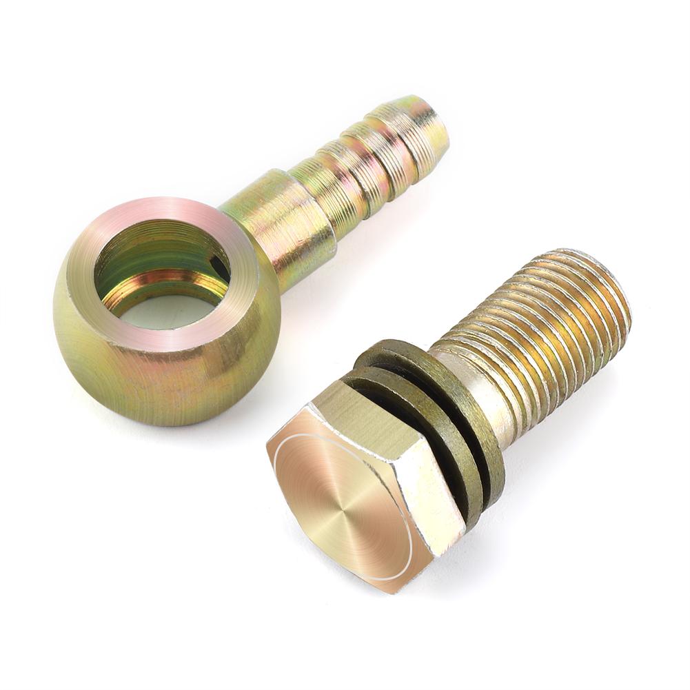 Pair of M12 * 1.25mm Motorcycle Refit Oil Cooler Fittings Plug M8 Ball Head Adapter