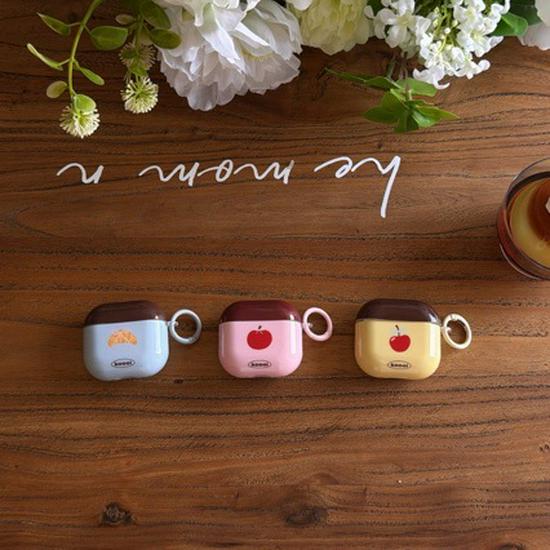

Croissant Apple Cherry AirPods Protective Case for 2nd/3rd Generation and Pro 3 AirPods 4th Gen