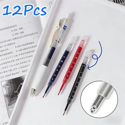 12Pcs Quick Dry Gel Pen Black Soft Grain Grip Non-Slip Refillable for Students And Office Long Writing Time Holiday Gift Novelty Stationery Teacher