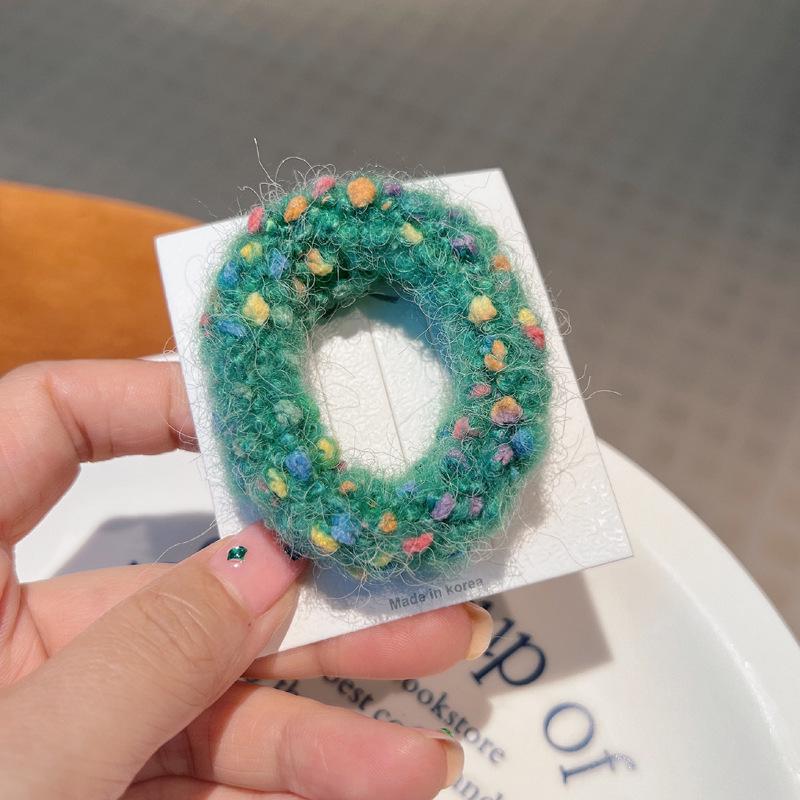 Korean Coffee Tone Smiley Hair Tie - Autumn/Winter Collection