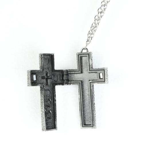 2/4Pcs Silver Color Necklace Handcrafted Symbolic Design Cross Pendant Necklace Multi-Purpose Fashion Jewelry Gift
