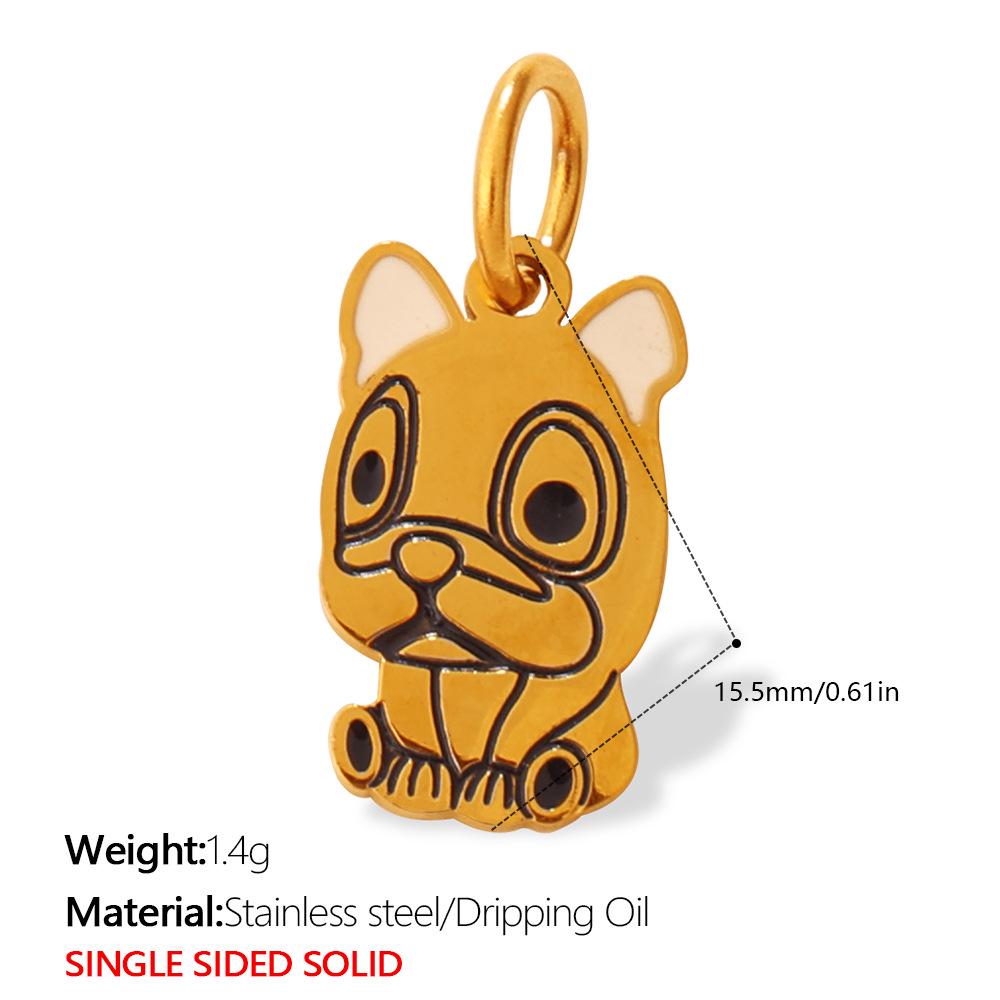 Cartoon Pet Series Stainless Steel Necklace & Bracelet Pendant for Women