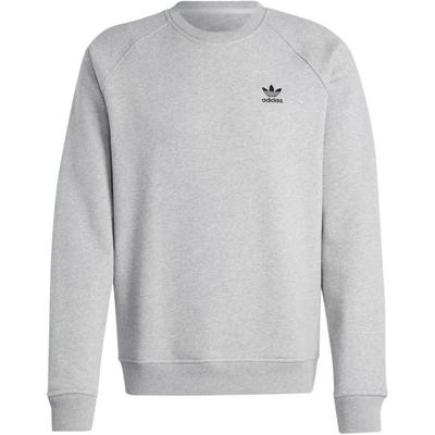 adidas Trefoil Essentials Crew Sweatshirt Medium Grey Heather Men Streetwear IY4937