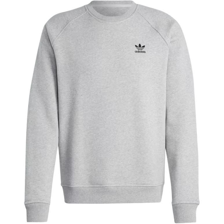 adidas Trefoil Essentials Crew Sweatshirt Medium Grey Heather Men Streetwear IY4937