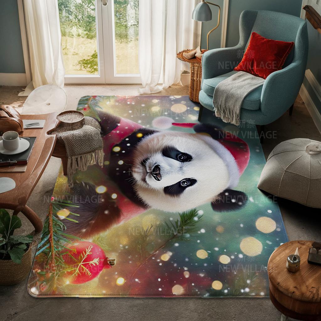 House Entrance Carpet Home Door Mat Living Room Bath Foot Bathroom Non-slip Water Absorption Rugs Bath Merry Christmas Winter