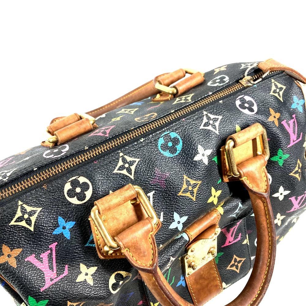 Louis Vuitton M92642  MonogramMulticolore Speedy30 Hand Bag Noir Black