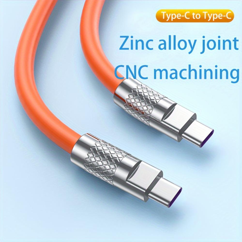 

Кабель Type C-Type C для быстрой зарядки, кабель для передачи данных для Samsung Xiaomi Vivo OPPO Redmi и других смартфонов USB C, зарядный кабель 1m/3.3ft/39inch оранжевый