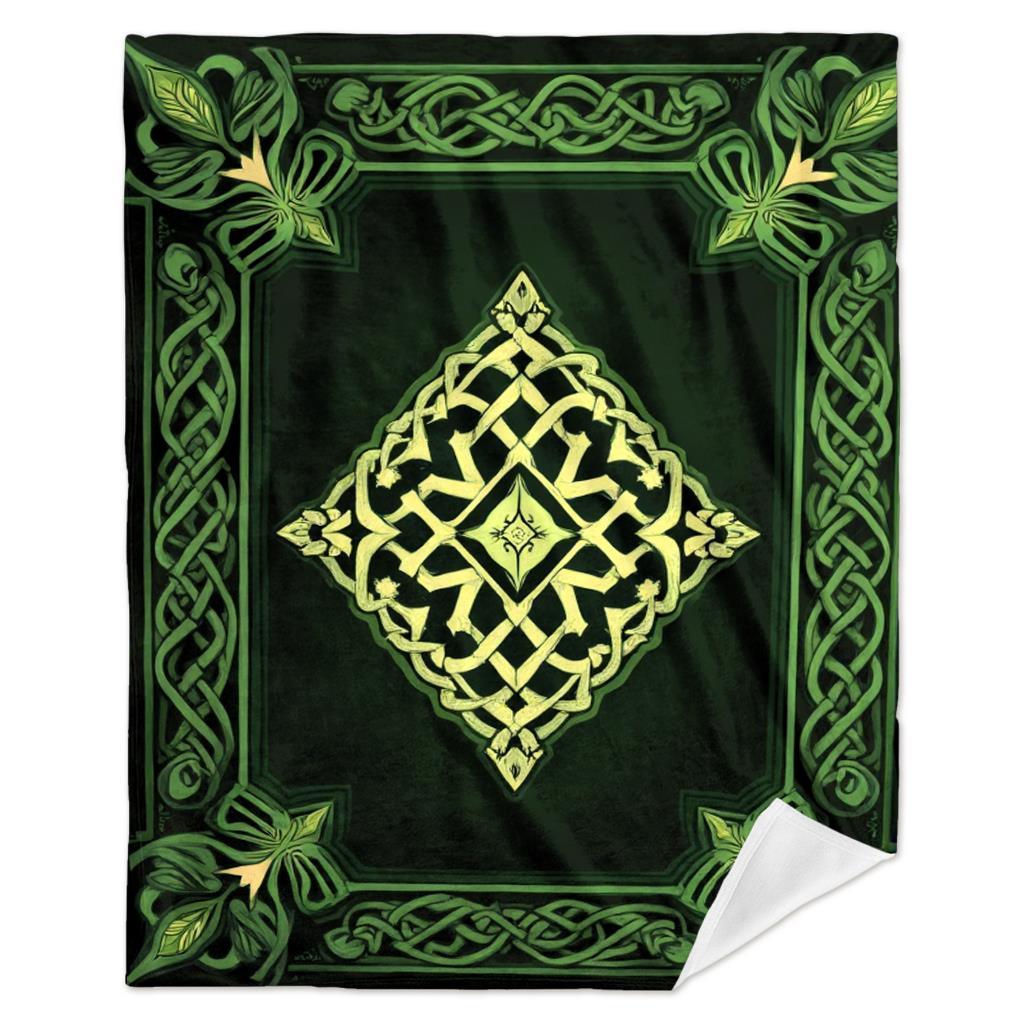 Contemporary Celtic Knot Flannel Throw Blanket - Soft Cozy Fleece Blanket,  Warm All-Season Home Decor
