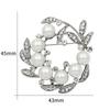 SUNFLOWER Pearl Brooch Pin File Rhinestone Wedding Dress Collar Pin Fashion Fashion Costume Accessories