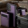 For Samsung Galaxy A33 5G Leather Back Cover Magnetic Case JEEHOOD J06 Phone Case with Card Bag RFID Blocking