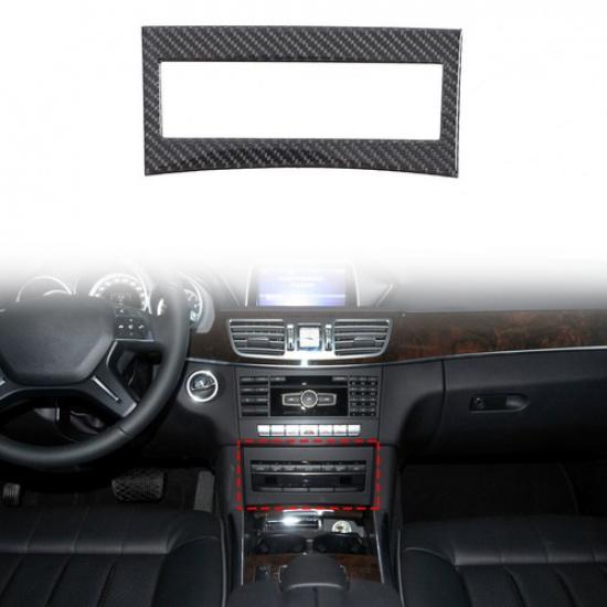 Soft Carbon Fiber Console AC Switch Cover Trim Sticker For Benz E-Class 2014-15