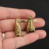 1pc Solid Brass Antarctic Penguin Small Statue Miniature Figurine Office Desk Ornament