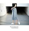 Women's High-Waisted Cropped Wide-Leg Jeans, Summer Thin Style, 2026 Loose Straight Leg, Plus Size, Raw Hem.
