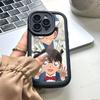 Detective Conan CARTOON For IPhone 17 Pro Max 16 15 14 13 12 11 Plus Black Soft Phone Cover