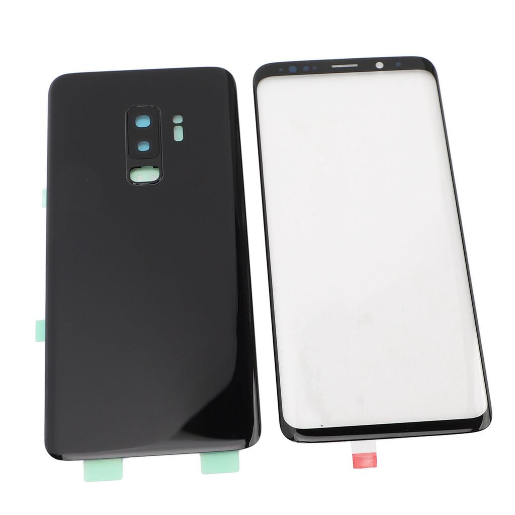 Front Outer Lens Glass Screen Back Glass Cover Replacement Housing Door with Pre Installed Camera