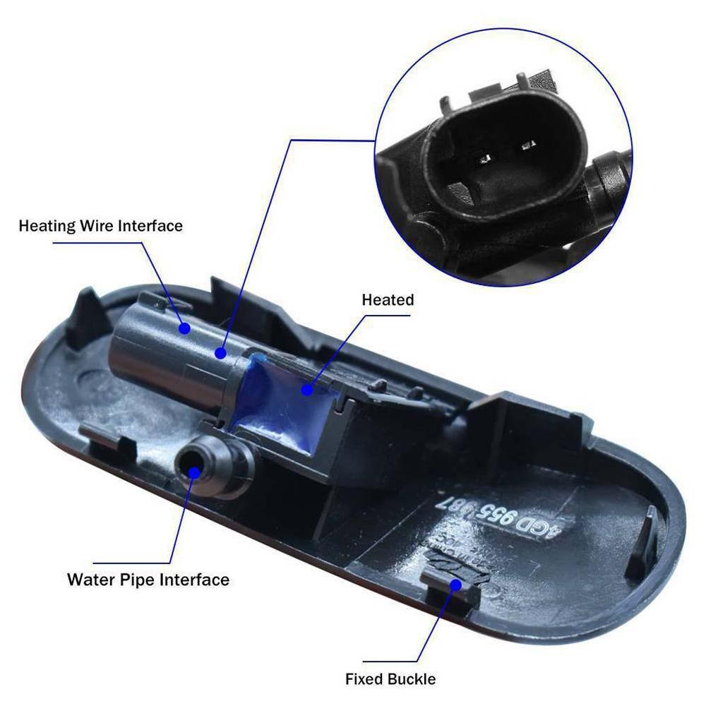 2ks 5M0955986C Tryska ostřikovače čelního skla s vyhříváním pro VW Passat