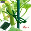 50pcs Adjustable Plastic Plant Cable Ties Reusable Cable Ties for Garden Tree Climbing Support Plant Vine Tomato Stem Clip