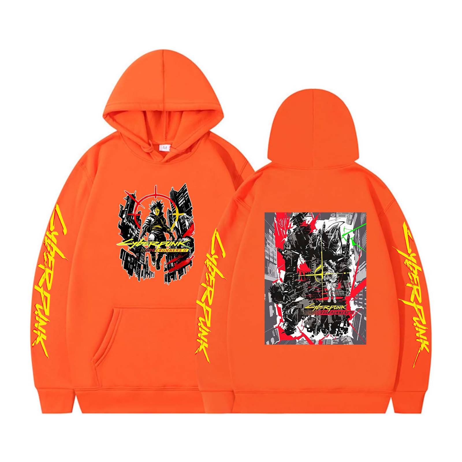 

Смешное худи Edgerunners для мужчин и женщин, с длинным рукавом, хип-хоп, уличная одежда, толстовка для мужчин, худи оверсайз, винтажные флисовые толстовки XL оранжевый