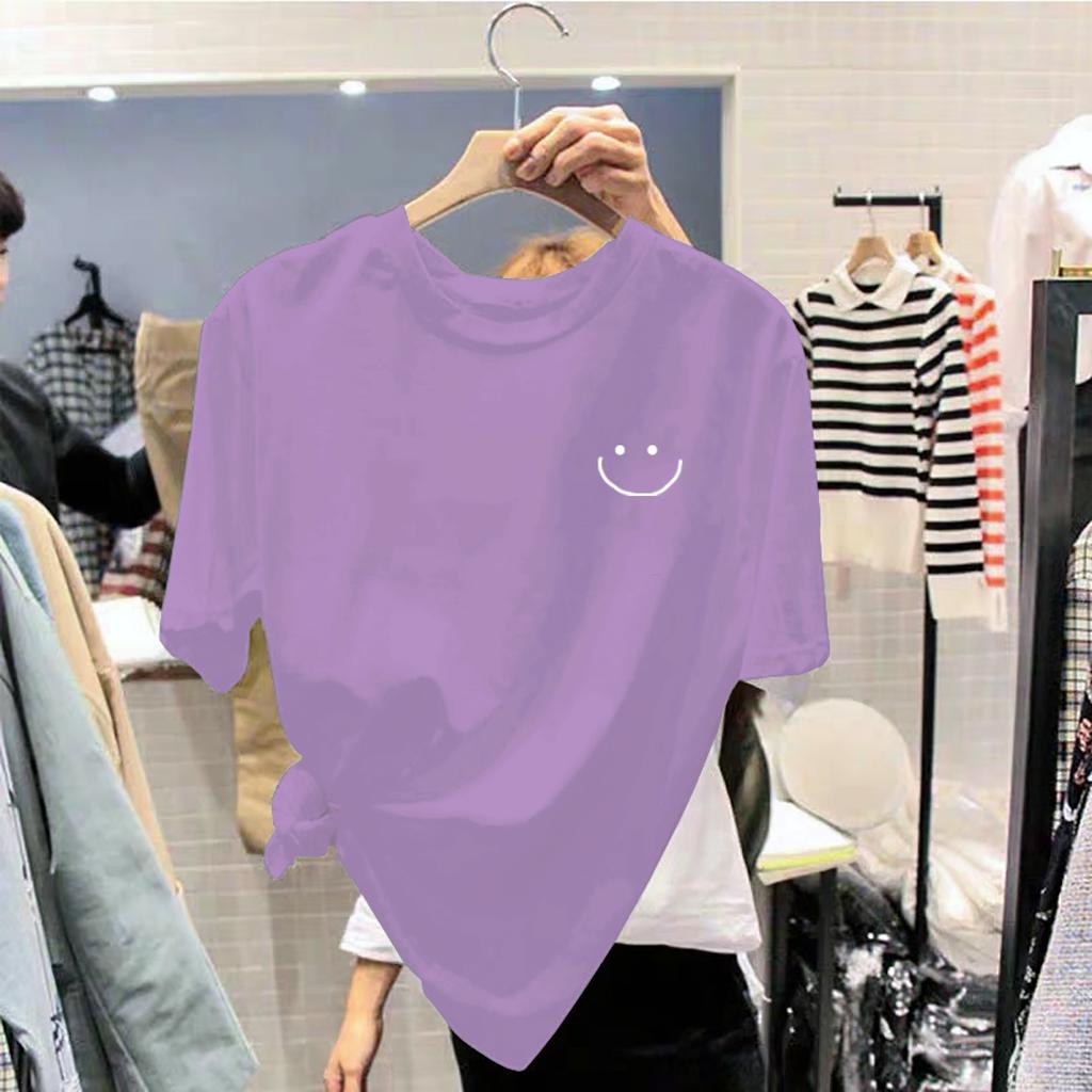 Cotton Unisex T Shirt for Women Korean Fashion Loose Teen Oversized Plus Size Tops on Sale Printed Graphic OS