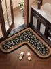 Pre-owned L-Shaped Non-Slip Bathroom Mat - Stain-Resistant, Water-Absorbent, Diatomaceous Earth Foot Wiping Door Mat