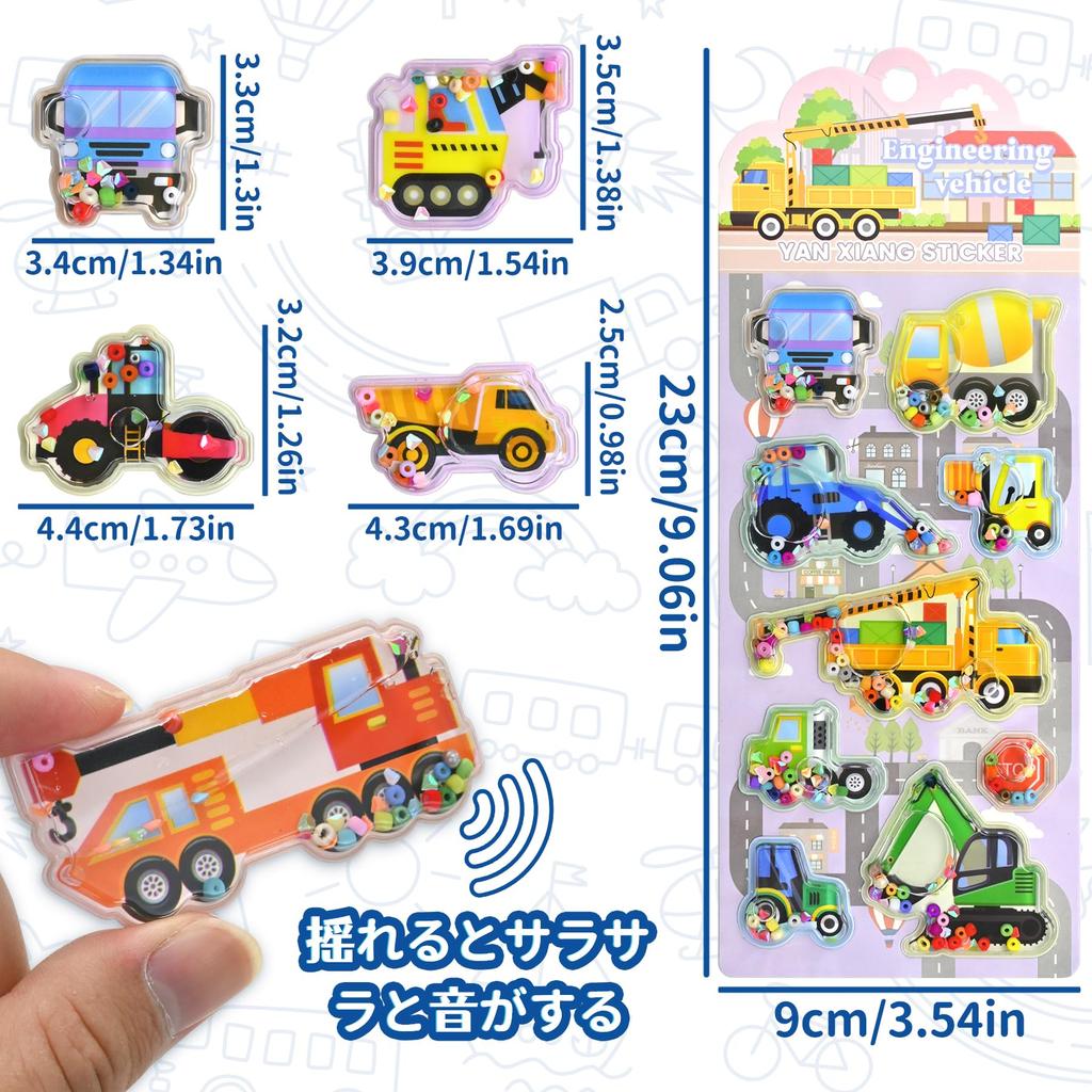 4er-Pack Shaka Shaka Wasser Niedlich 3D Aufmunterungsaufkleber für Buch DIY für Niedliche Geschenkaufkleber, Dekoration, Jungen, Kreativ, Modisch, Einzigartig,