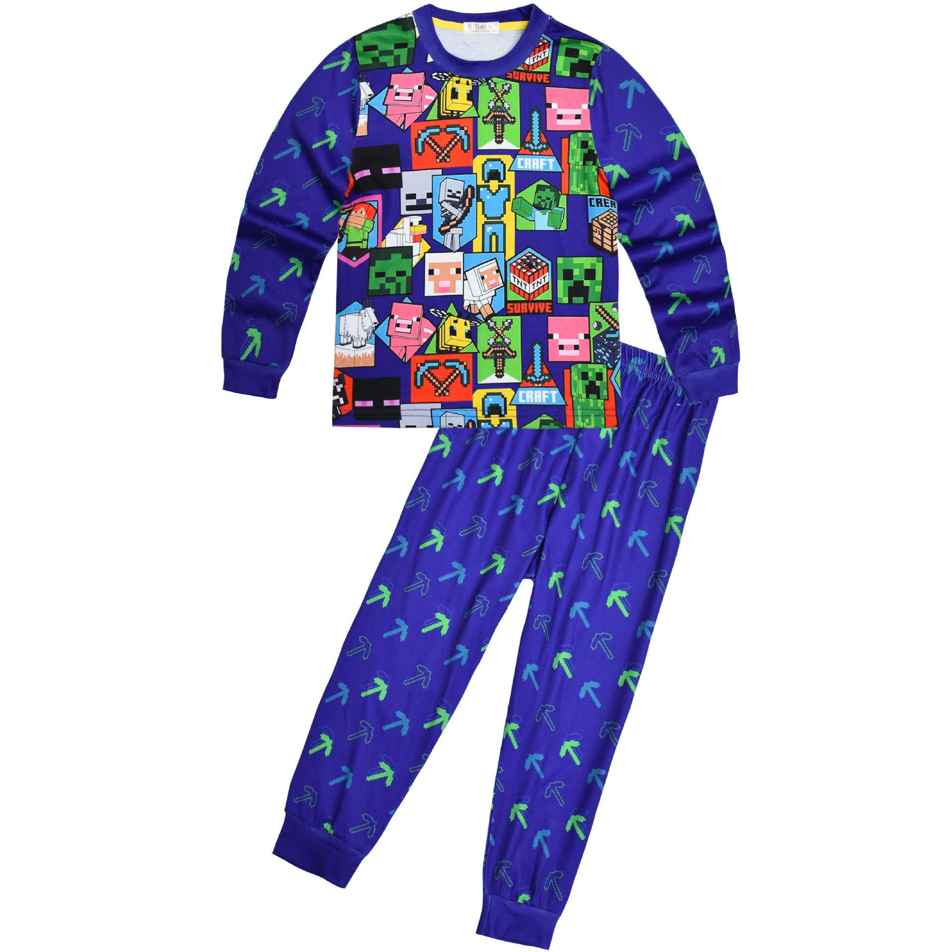 

Cartoon Digital Printing, Middle-Aged And Older Children S Loungewear Set, Long-Sleeved Two-Piece Set, Sleeping 7852. 110