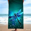 Sand-Free Tech Microfiber Beach Towel XL Dragonfly Print Quick Dry Super Absorbent Large Bath Sheet Giant Travel Blanket Rug
