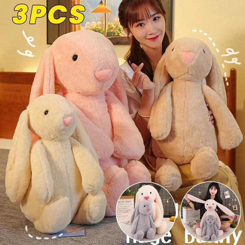 35cm Stuffed Long Ear Rabbit Soft Plush Toy Cute Bunny Cartoon Animal Sleeping Doll Kids Baby Soothing Doll Birthday Easter Gift