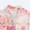 Spring 2025 Women's Floral Print Dress with Belted Tie Neckline